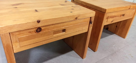 Image 1 of 2 comodini vintage in pino