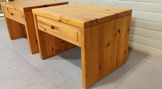 Image 1 of 2 comodini vintage in pino