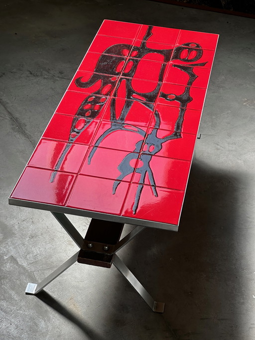 Table basse vintage en céramique des années 60