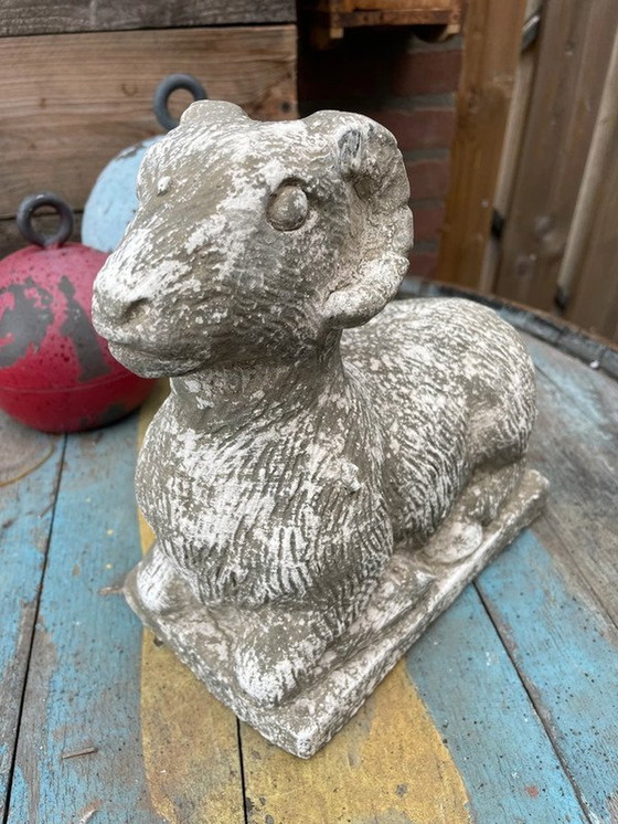 Image 1 of Rustic Pottery Aries Statue