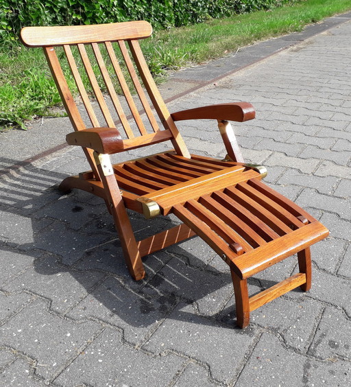 Chaise longue en teck pour enfants