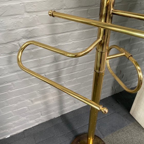 Image 1 of Vintage brass and copper towel rack, Italy 1980