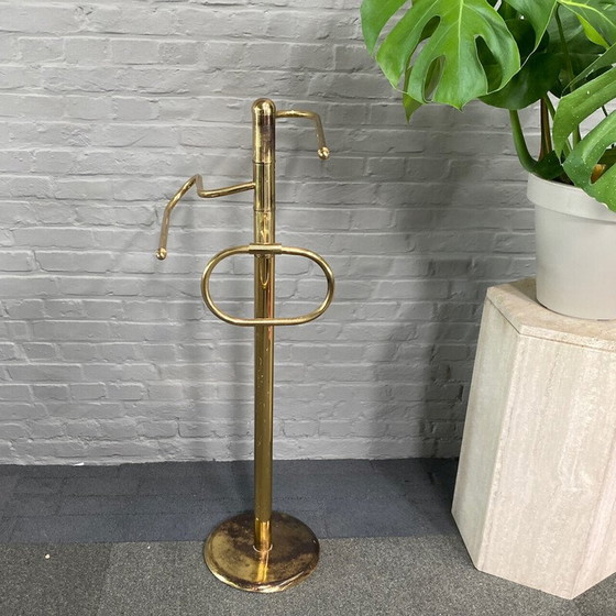Image 1 of Vintage brass and copper towel rack, Italy 1980