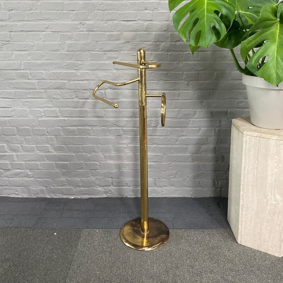 Image 1 of Vintage brass and copper towel rack, Italy 1980