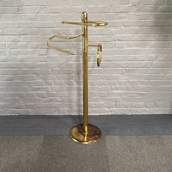 Image 1 of Vintage brass and copper towel rack, Italy 1980