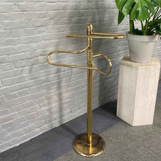 Image 1 of Vintage brass and copper towel rack, Italy 1980