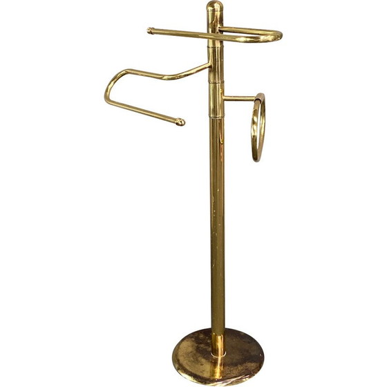 Image 1 of Vintage brass and copper towel rack, Italy 1980