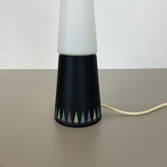 Image 1 of Vintage table lamp in glass and wood by Hans-Agne Jakobsson Ab, Sweden 1960s