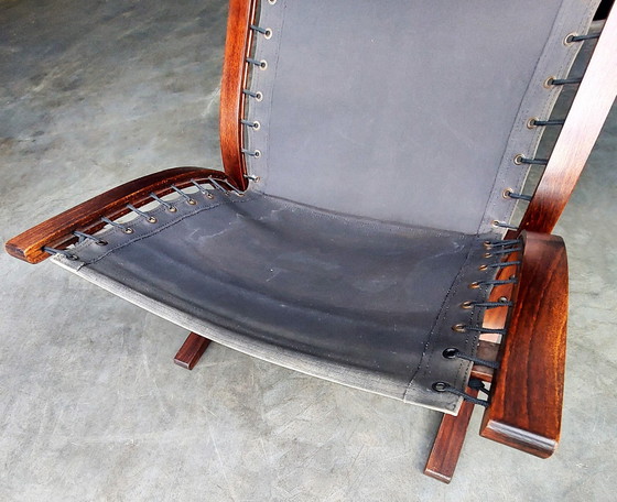 Image 1 of Original Siesta Chair, Low Back| Ingmar Relling Westnofa | Black Leather