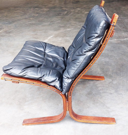 Original Siesta Chair, Low Back| Ingmar Relling Westnofa | Black Leather