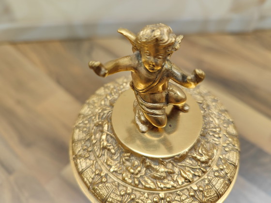 Image 1 of 2X Richly decorated jug, probably made of brass