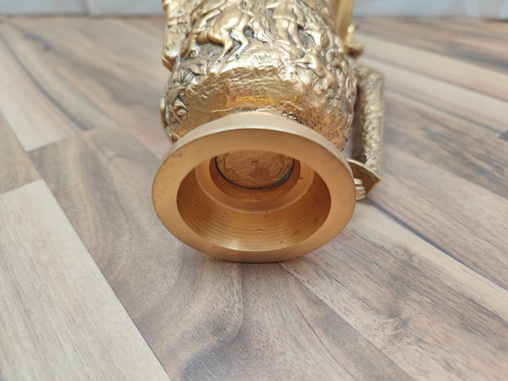 Image 1 of 2X Richly decorated jug, probably made of brass