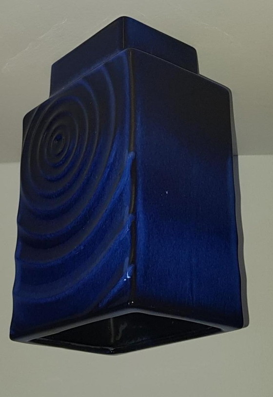 Image 1 of Blue Ceramic Studio Art Vase
