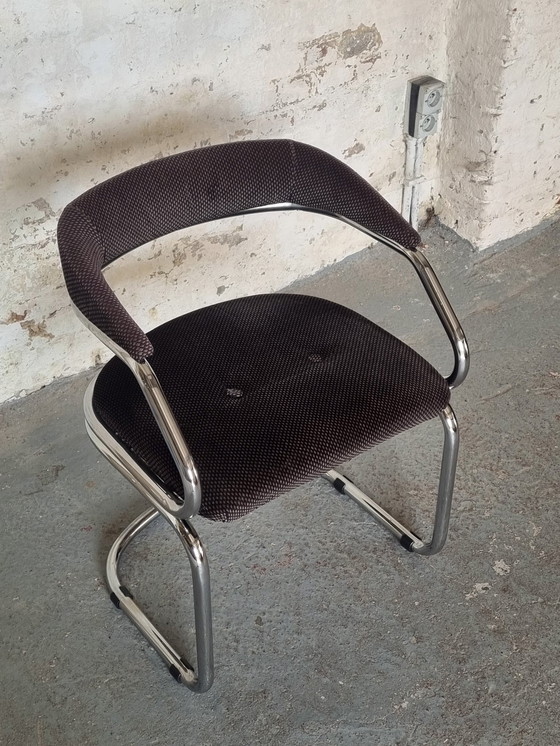 Image 1 of 2x Brown Frame Chairs