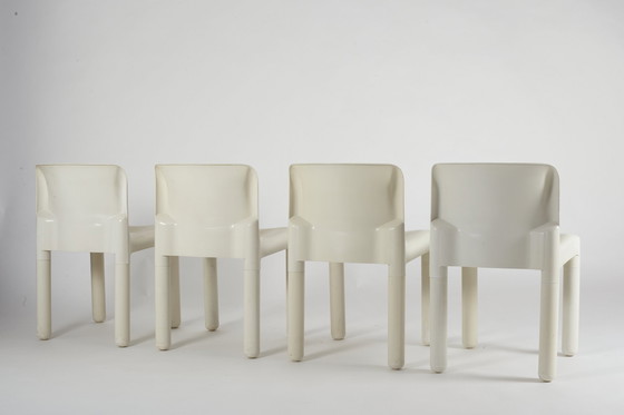 Image 1 of 4 X Kartell 4875 Carlo Bartoli Chairs Italian 1970S