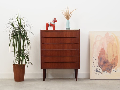 Teak Chest Of Drawers, Danish Design, 1960S, Production: Denmark