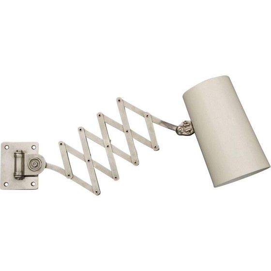 Image 1 of Lampada a forbice vintage in alluminio laccato, Italia 1950