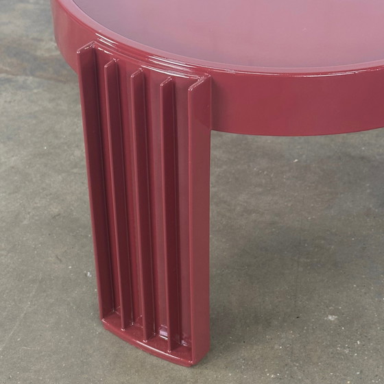 Image 1 of Set Of Three Marema Side Tables In Red From Cassina By Gianfranco Frattini