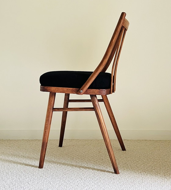 Image 1 of Wooden Chair And Boiled Wool By Antonin Suman, Czechoslovakia 1960s