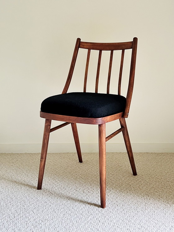 Image 1 of Wooden Chair And Boiled Wool By Antonin Suman, Czechoslovakia 1960s