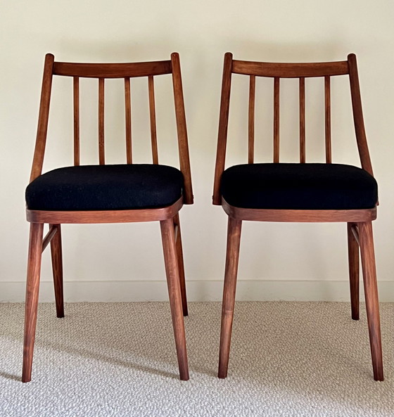 Image 1 of Wooden Chair And Boiled Wool By Antonin Suman, Czechoslovakia 1960s