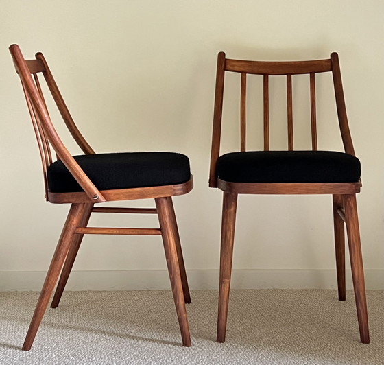 Image 1 of Wooden Chair And Boiled Wool By Antonin Suman, Czechoslovakia 1960s