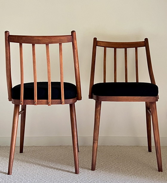 Image 1 of Wooden Chair And Boiled Wool By Antonin Suman, Czechoslovakia 1960s