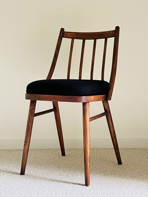 Wooden Chair And Boiled Wool By Antonin Suman, Czechoslovakia 1960s