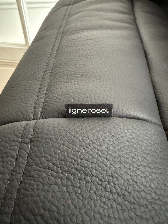 Image 1 of Conjunto Togo de Ligne Roset en piel de becerro negra mate