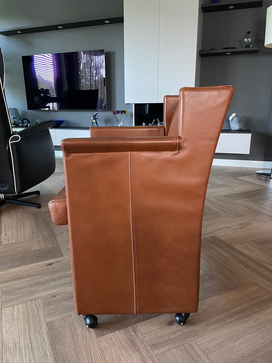 Image 1 of 6x Axel Enthoven Leather Dining Chairs