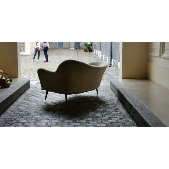 Image 1 of Divano Meridienne scultoreo vintage con fiocco asimmetrico svedese, 1960