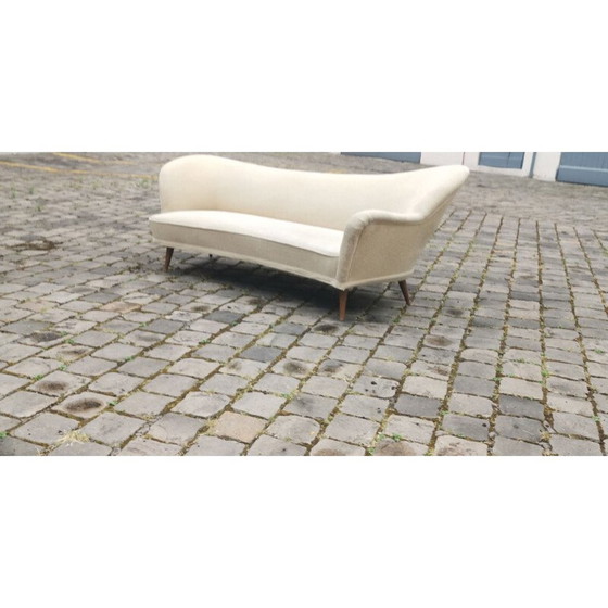 Image 1 of Divano Meridienne scultoreo vintage con fiocco asimmetrico svedese, 1960