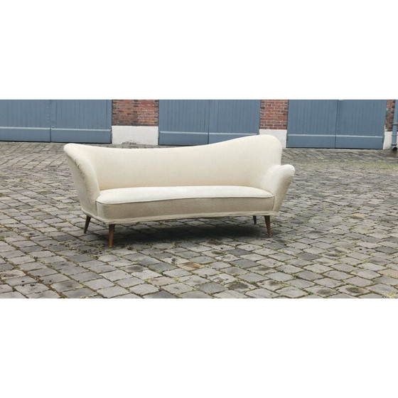 Image 1 of Divano Meridienne scultoreo vintage con fiocco asimmetrico svedese, 1960