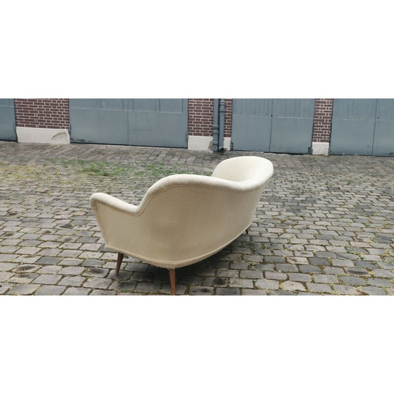 Image 1 of Divano Meridienne scultoreo vintage con fiocco asimmetrico svedese, 1960