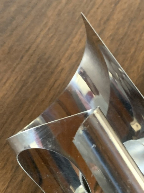 Image 1 of Applique da parete cromate vintage, anni '70, set da 2