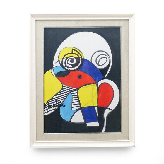 Image 1 of Dipinto acrilico vintage di Aldo Gentilini, 1970