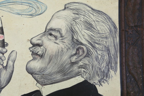 Image 1 of Letrero publicitario Art Déco Prior Sigars en hojalata, Italia