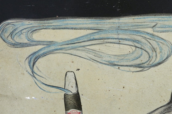 Image 1 of Letrero publicitario Art Déco Prior Sigars en hojalata, Italia