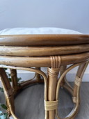 Tabouret en bambou et rotin