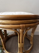 Bamboo rattan stool