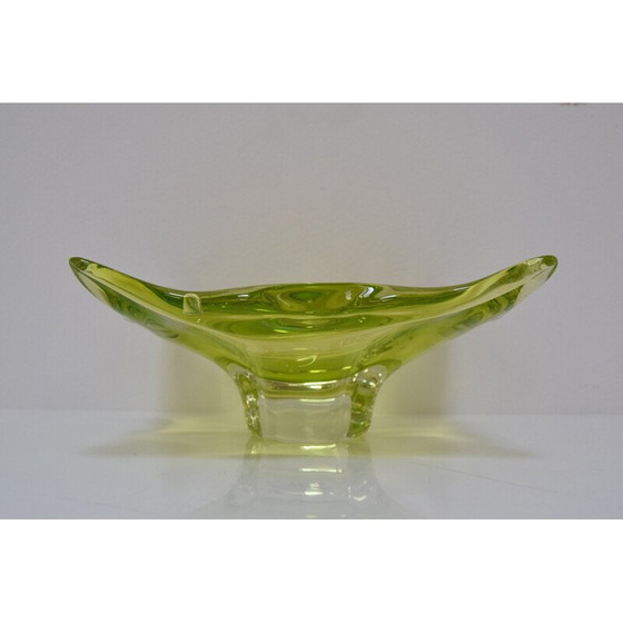 Image 1 of Ciotola in vetro artistico vintage di Josef Hospodka per Glasswork Chribska, Cecoslovacchia, anni '60