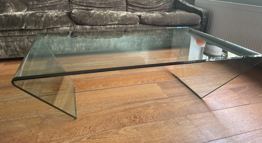 Glass design coffee table