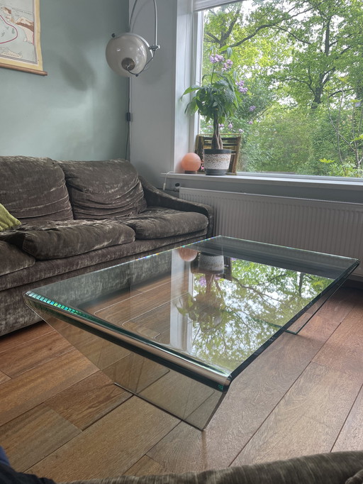 Glass design coffee table