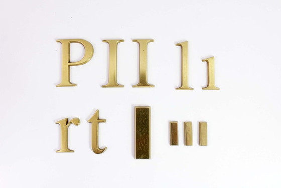 Image 1 of Set of small brass letters