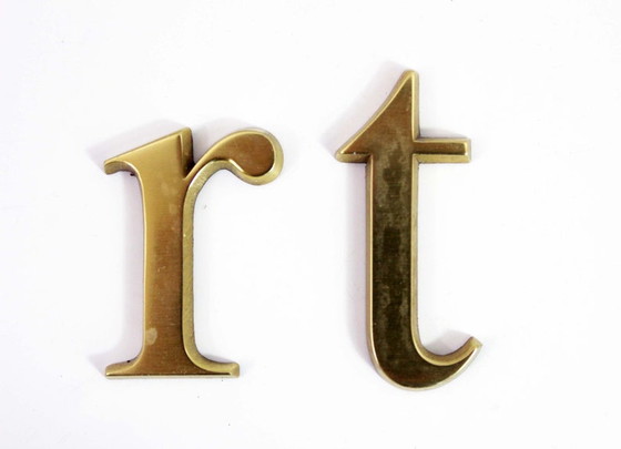 Image 1 of Set of small brass letters