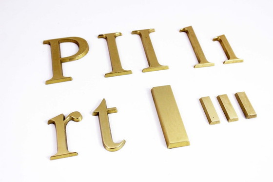 Image 1 of Set of small brass letters