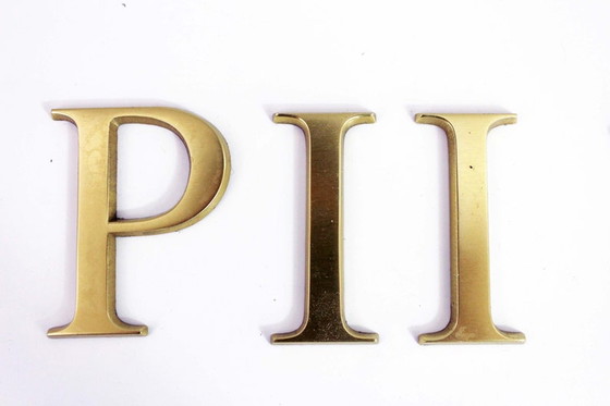 Image 1 of Set of small brass letters