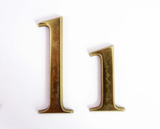 Image 1 of Set of small brass letters