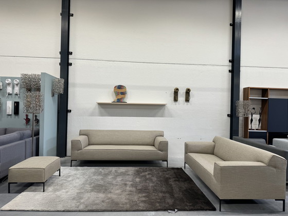 Image 1 of Design on Stock Ensemble canapé Bloq avec pouf Senna Grey