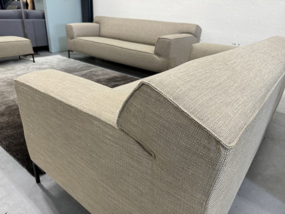 Image 1 of Design on Stock Ensemble canapé Bloq avec pouf Senna Grey